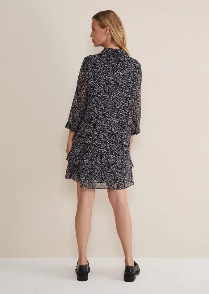 Penelope Chiffon Mini Dress Blackmulti Women Phase Eight Dresses