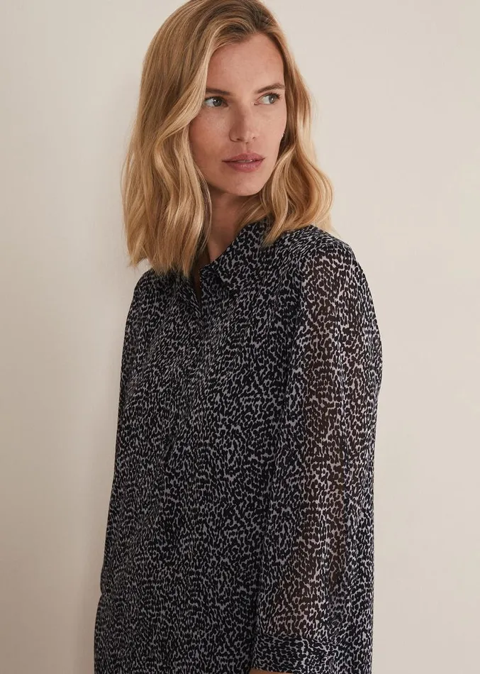 Penelope Chiffon Mini Dress Blackmulti Women Phase Eight Dresses