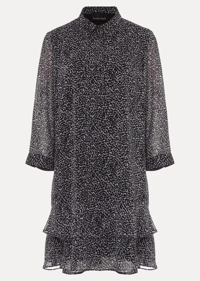 Penelope Chiffon Mini Dress Blackmulti Women Phase Eight Dresses