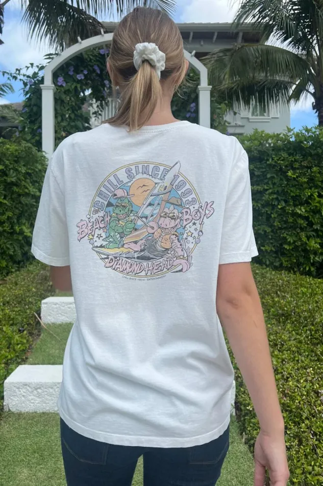 Penelope Chill Since Diamond Head Top Natural White Women Brandy Melville Graphics