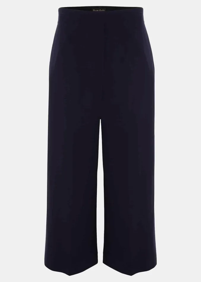 Petite Aubrielle Clean Crepe Culottes Navy Women Phase Eight Trousers