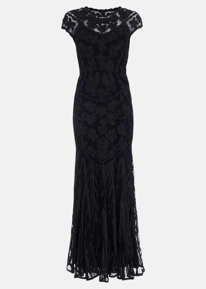 Petite Luana Tapework Maxi Dress Navy Women Phase Eight Dresses