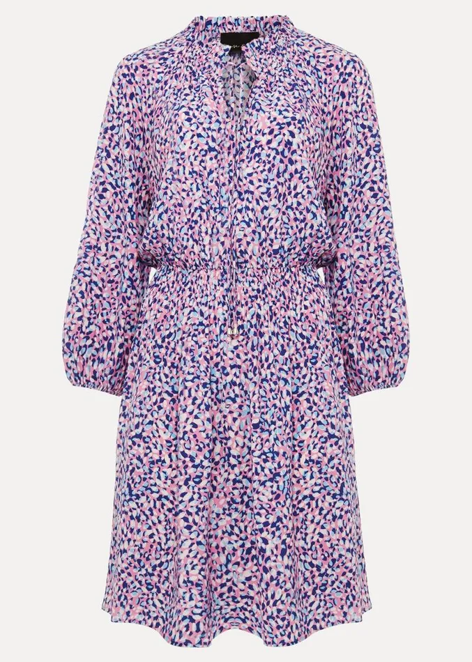 Phillipa Almond Print Short Dress Pink Multi Women Phase Eight Dresses