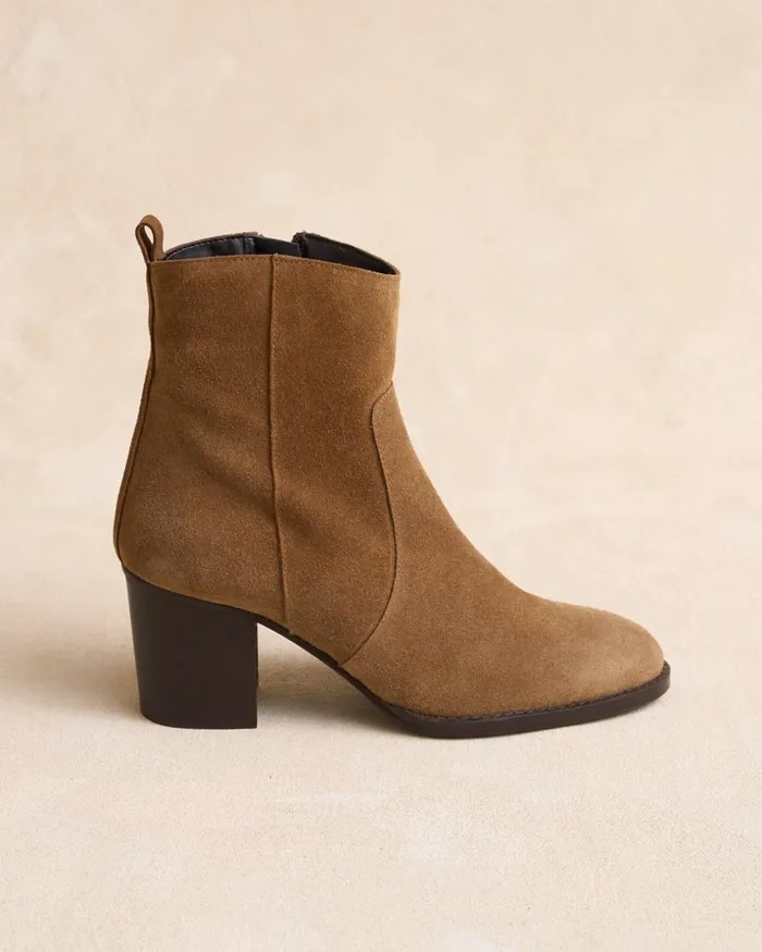 Polin Et Moi Ankle Boots Vinela Heel Camel Women Ankle Boots