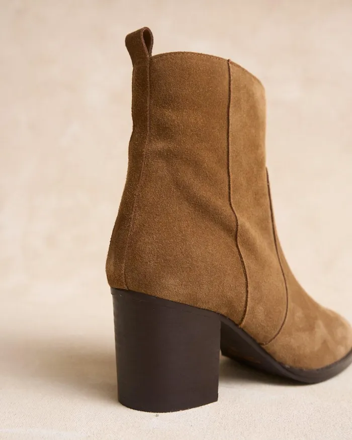 Polin Et Moi Ankle Boots Vinela Heel Camel Women Ankle Boots