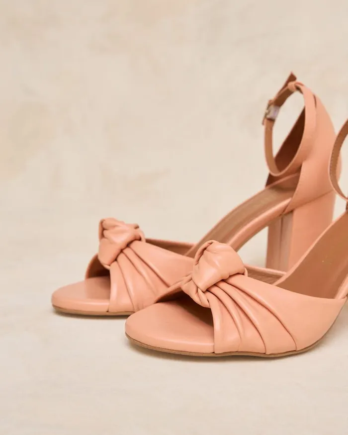 Polin Et Moi Beni Heel Sandal Peach Women Sandals Polin Et Moi Beni Heel Sandal Peach Women Sandals