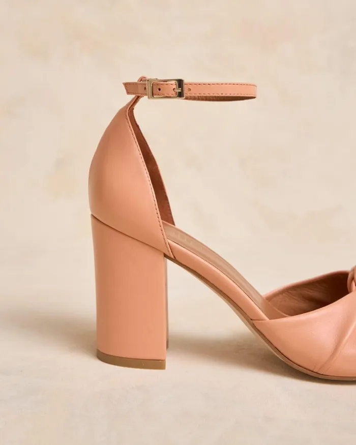 Polin Et Moi Beni Heel Sandal Peach Women Sandals Polin Et Moi Beni Heel Sandal Peach Women Sandals