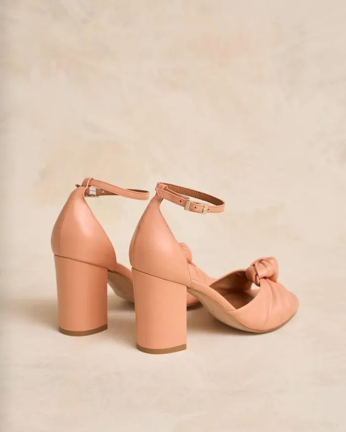 Polin Et Moi Beni Heel Sandal Peach Women Sandals Polin Et Moi Beni Heel Sandal Peach Women Sandals