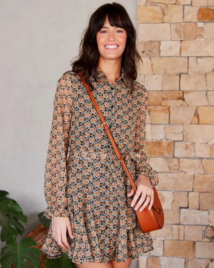 Polin Et Moi Camila Short Dress Ochre Women Dresses And Jumpsuits Polin Et Moi Camila Short Dress Ochre Women Dresses And Jumpsuits