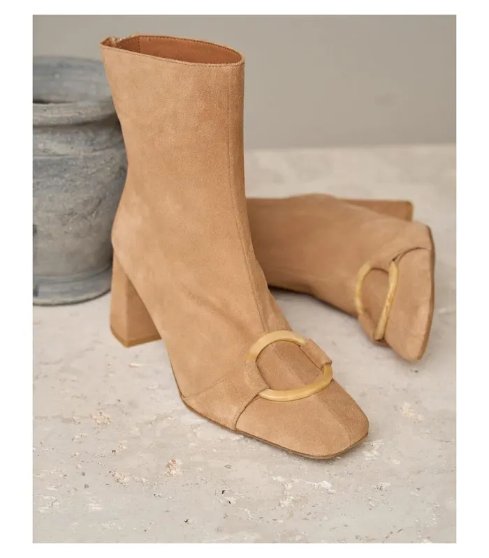 Polin Et Moi Carey Gia Ankle Boots Camel Women Ankle Boots