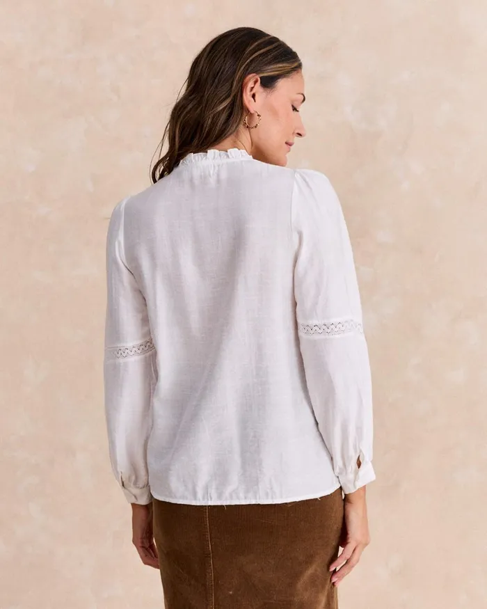 Polin Et Moi Cassandra Sleeve Shirt White Women Blouses And Shirts Polin Et Moi Cassandra Sleeve Shirt White Women Blouses And Shirts
