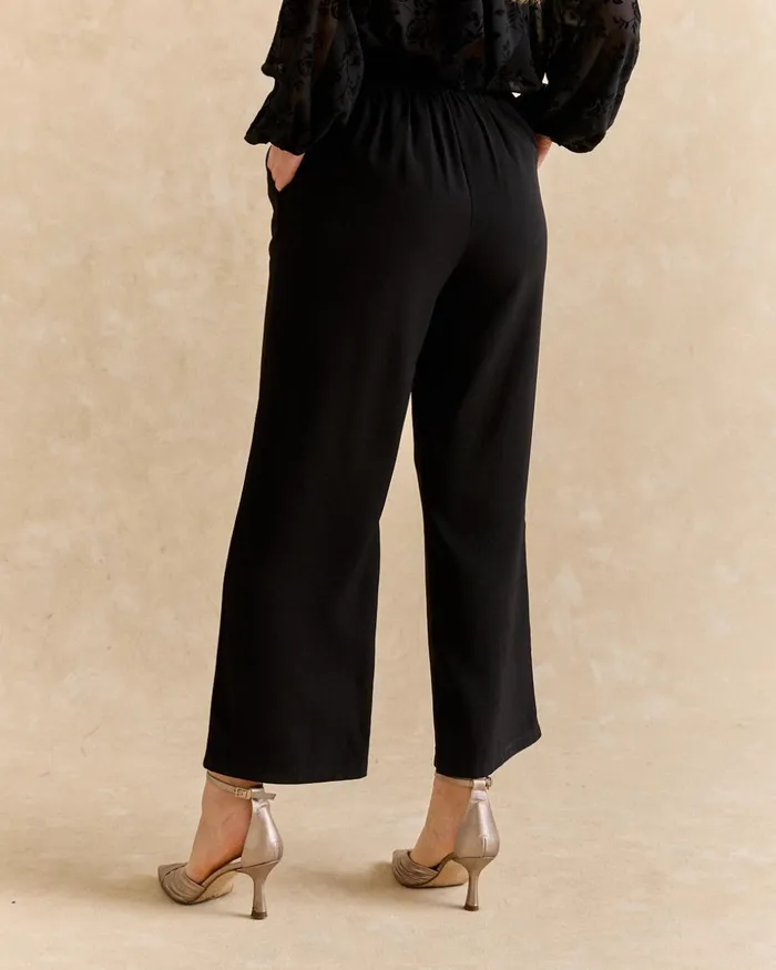 Polin Et Moi Clarisa Button Pants Black Women Trousers Polin Et Moi Clarisa Button Pants Black Women Trousers