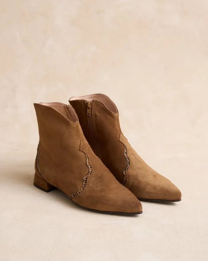 Polin Et Moi Cudelia Short Boots Camel Women Ankle Boots