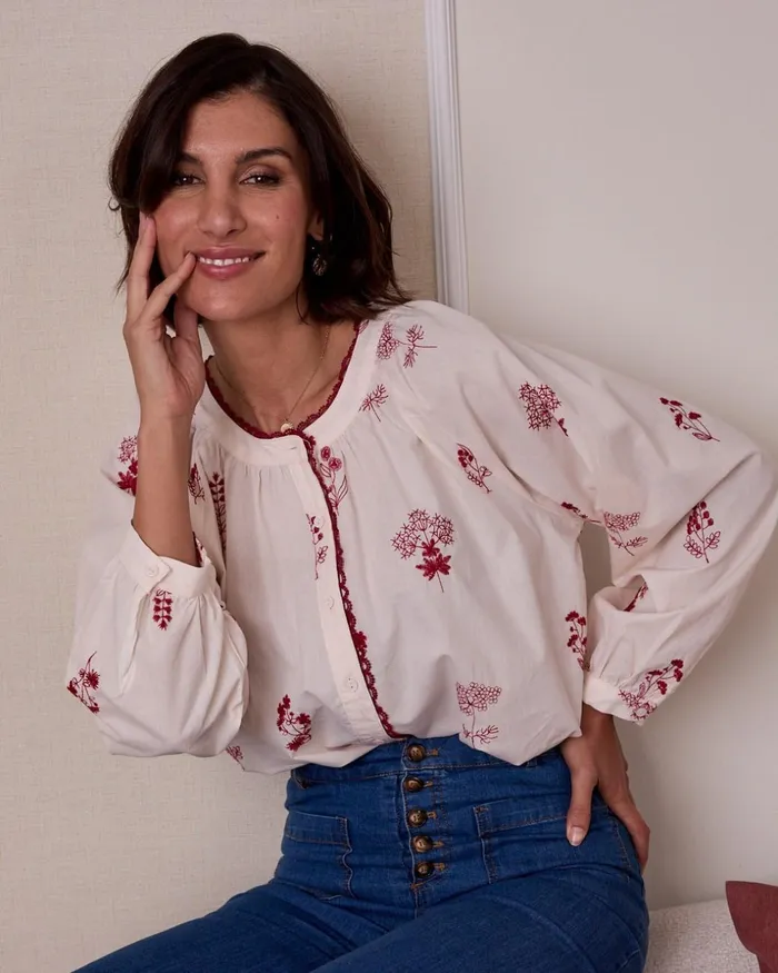 Polin Et Moi Greta Embroidered Blouse Raw Women Blouses And Shirts Polin Et Moi Greta Embroidered Blouse Raw Women Blouses And Shirts