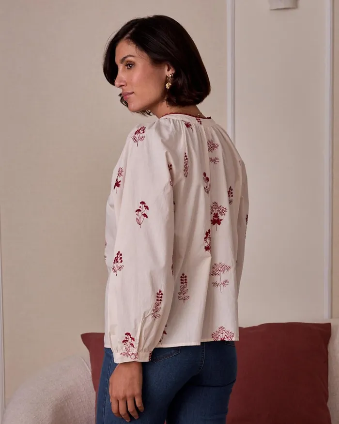 Polin Et Moi Greta Embroidered Blouse Raw Women Blouses And Shirts Polin Et Moi Greta Embroidered Blouse Raw Women Blouses And Shirts