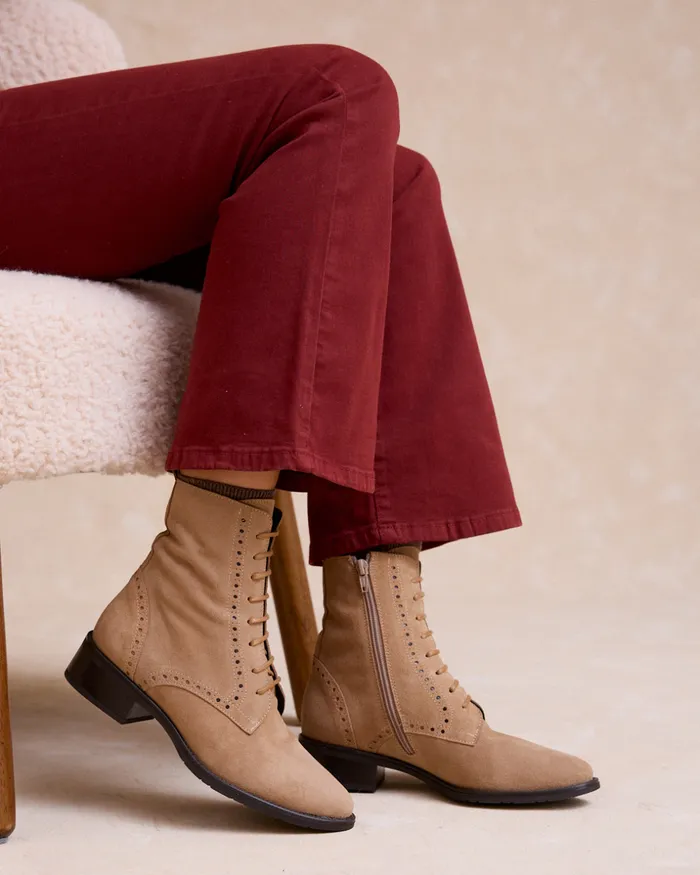 Polin Et Moi Juliana LaceUp Ankle Boots Camel Women Ankle Boots Polin Et Moi Juliana LaceUp Ankle Boots Camel Women Ankle Boots