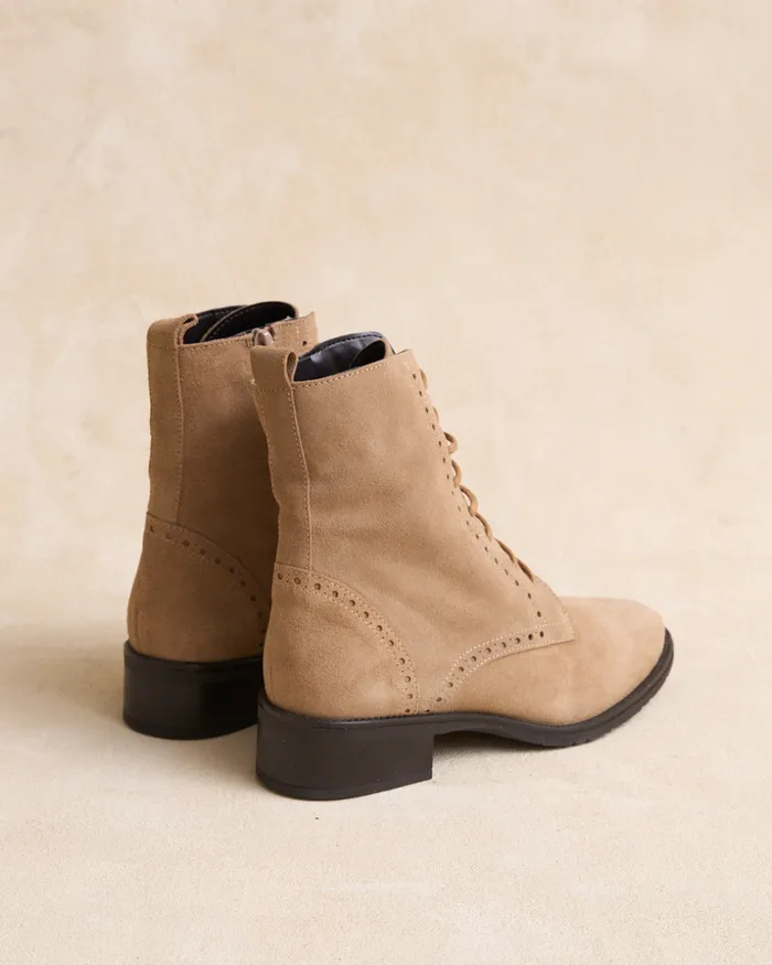 Polin Et Moi Juliana LaceUp Ankle Boots Camel Women Ankle Boots Polin Et Moi Juliana LaceUp Ankle Boots Camel Women Ankle Boots