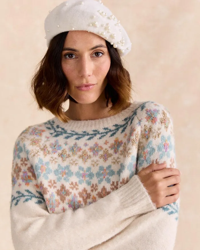 Polin Et Moi Lari Pearl Hat Raw Women Hats And Scarves
