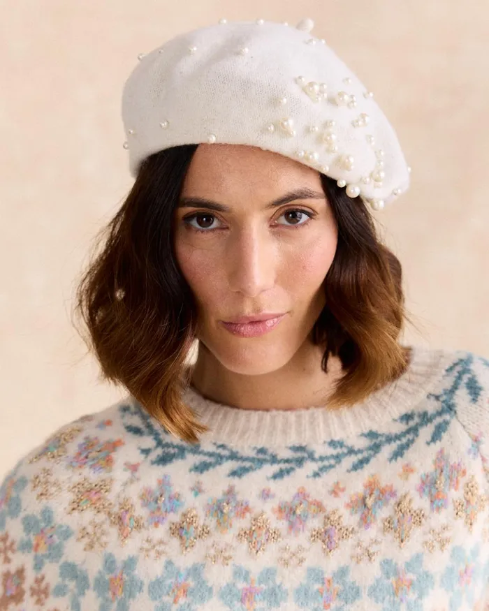 Polin Et Moi Lari Pearl Hat Raw Women Hats And Scarves