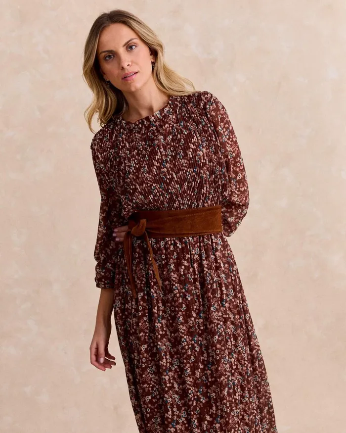 Polin Et Moi Liruca Long Dress Brown Women Dresses And Jumpsuits Polin Et Moi Liruca Long Dress Brown Women Dresses And Jumpsuits