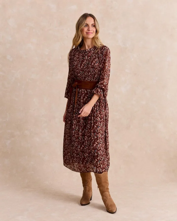 Polin Et Moi Liruca Long Dress Brown Women Dresses And Jumpsuits Polin Et Moi Liruca Long Dress Brown Women Dresses And Jumpsuits