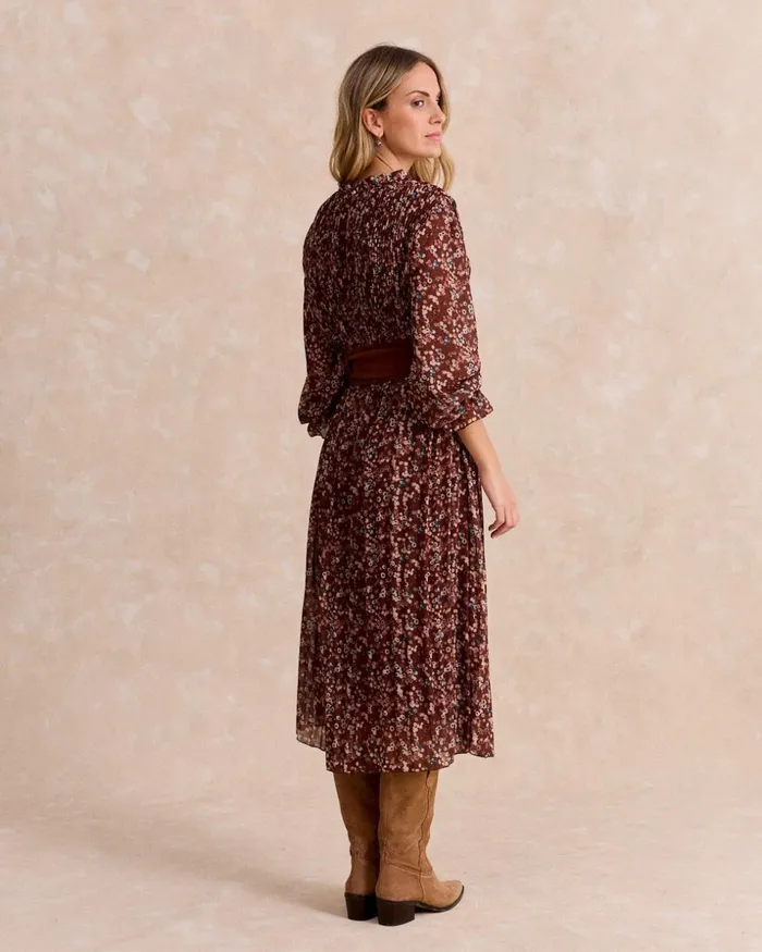 Polin Et Moi Liruca Long Dress Brown Women Dresses And Jumpsuits Polin Et Moi Liruca Long Dress Brown Women Dresses And Jumpsuits