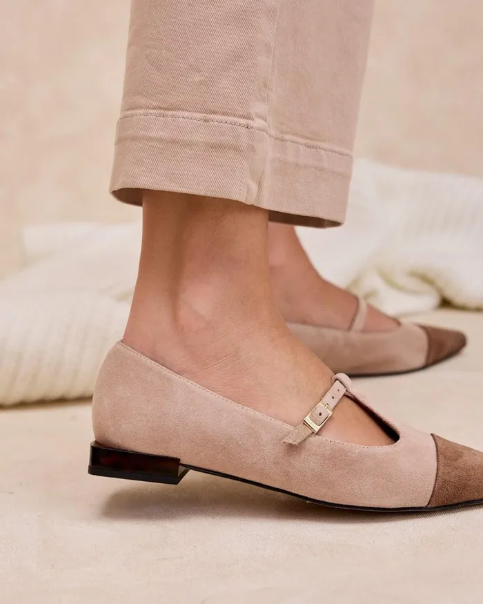 Polin Et Moi Mary Jane Toe Cap Termini Nude Women Flats Polin Et Moi Mary Jane Toe Cap Termini Nude Women Flats
