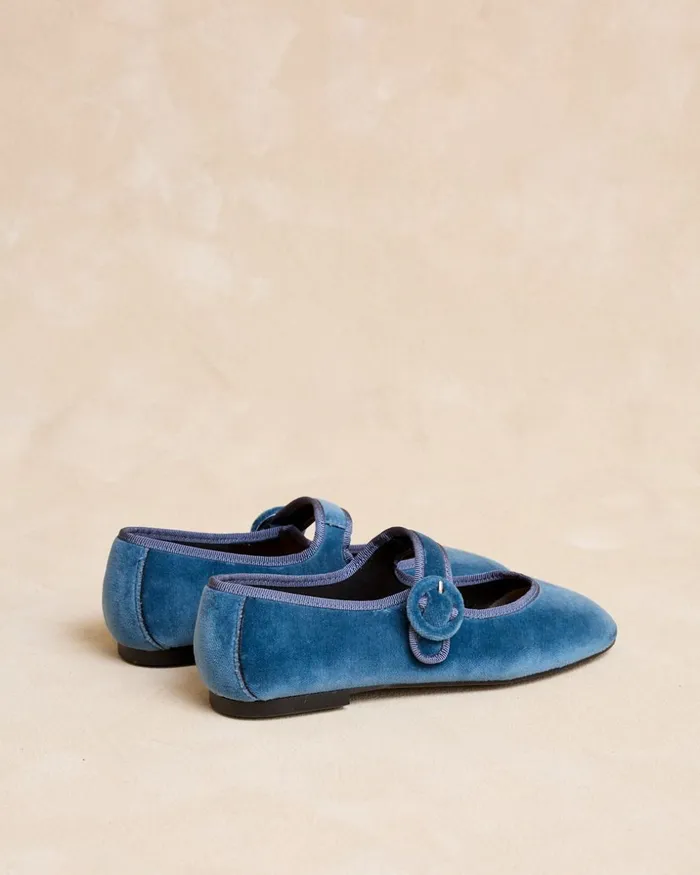 Polin Et Moi Merceditas Hebilla Grandea Klein Blue Women Flats Polin Et Moi Merceditas Hebilla Grandea Klein Blue Women Flats