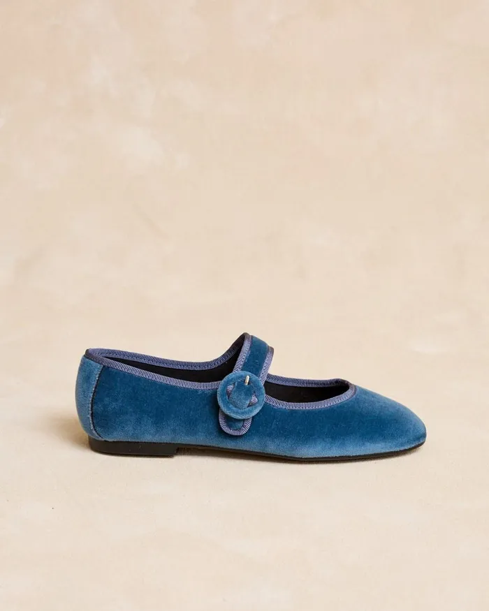 Polin Et Moi Merceditas Hebilla Grandea Klein Blue Women Flats Polin Et Moi Merceditas Hebilla Grandea Klein Blue Women Flats