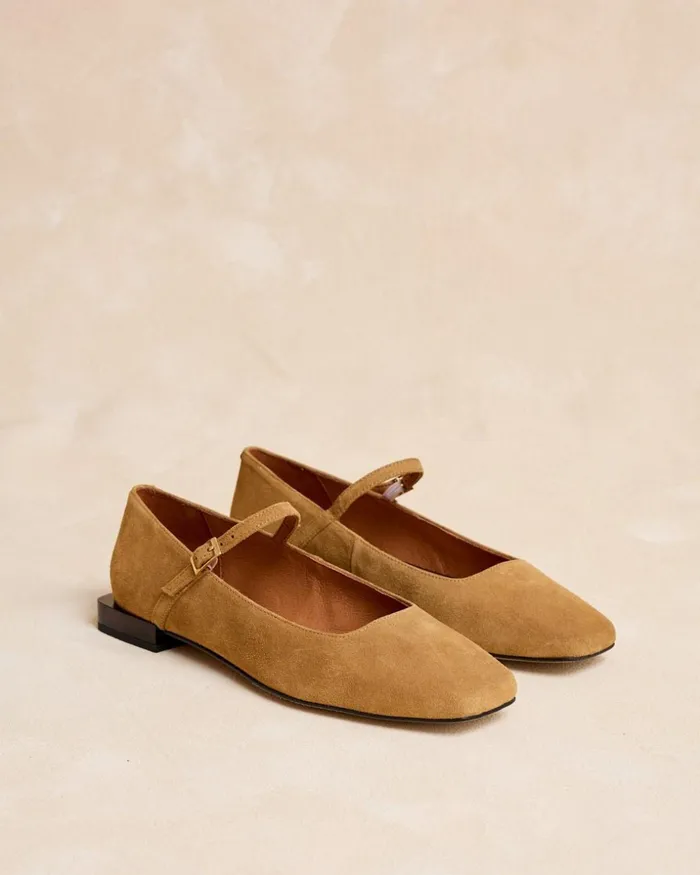 Polin Et Moi Popena Buckle Slipper Camel Women Flats Polin Et Moi Popena Buckle Slipper Camel Women Flats