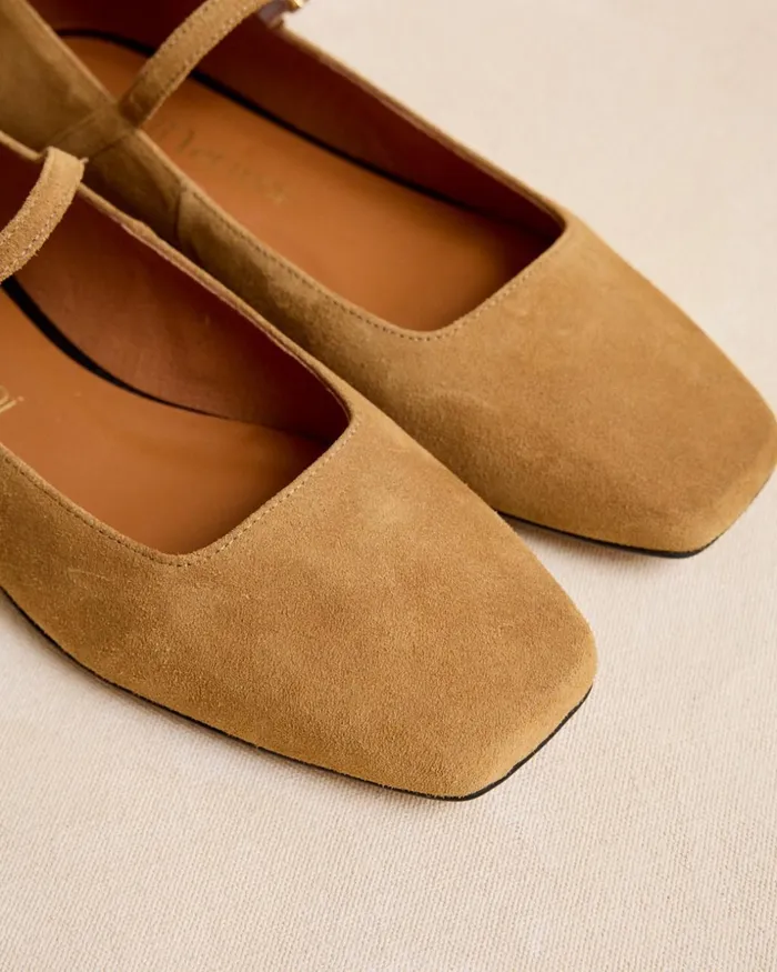 Polin Et Moi Popena Buckle Slipper Camel Women Flats Polin Et Moi Popena Buckle Slipper Camel Women Flats