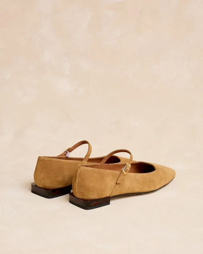 Polin Et Moi Popena Buckle Slipper Camel Women Flats Polin Et Moi Popena Buckle Slipper Camel Women Flats