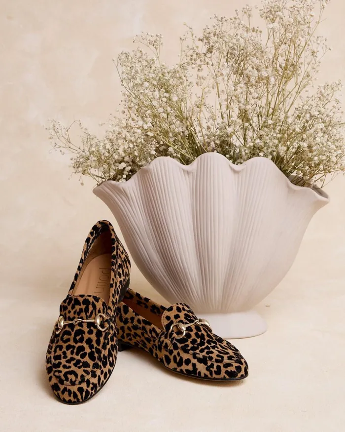Polin Et Moi Printed Detail Loafer Leather Women Moccasins Polin Et Moi Printed Detail Loafer Leather Women Moccasins