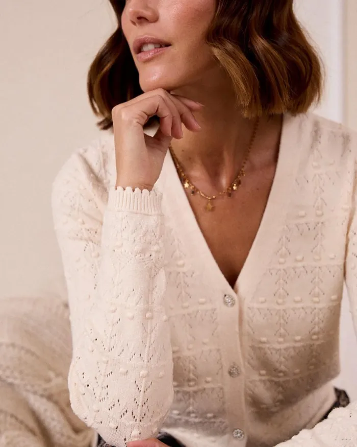 Polin Et Moi Rea Knitted Cardigan Raw Women Cardigans And Sweaters Polin Et Moi Rea Knitted Cardigan Raw Women Cardigans And Sweaters