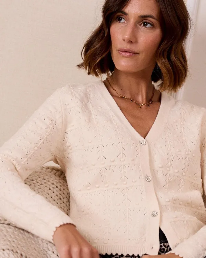 Polin Et Moi Rea Knitted Cardigan Raw Women Cardigans And Sweaters Polin Et Moi Rea Knitted Cardigan Raw Women Cardigans And Sweaters