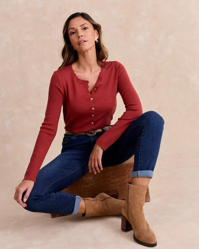 Polin Et Moi Rebeca Knitted Fina Tile Women Cardigans And Sweaters Polin Et Moi Rebeca Knitted Fina Tile Women Cardigans And Sweaters