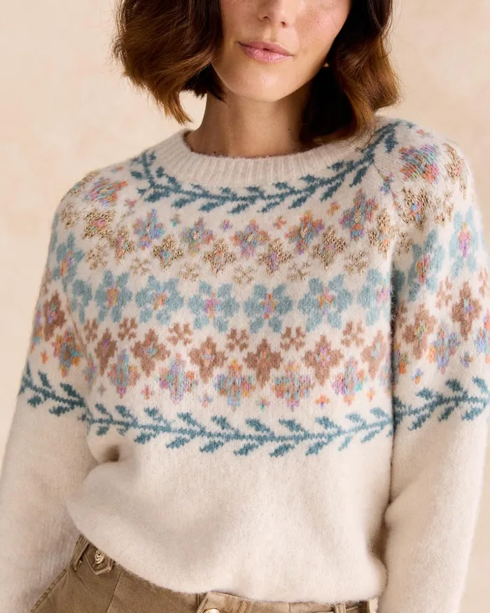 Polin Et Moi Sweater Knitted Navi Raw Women Cardigans And Sweaters Polin Et Moi Sweater Knitted Navi Raw Women Cardigans And Sweaters