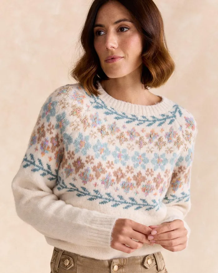 Polin Et Moi Sweater Knitted Navi Raw Women Cardigans And Sweaters Polin Et Moi Sweater Knitted Navi Raw Women Cardigans And Sweaters
