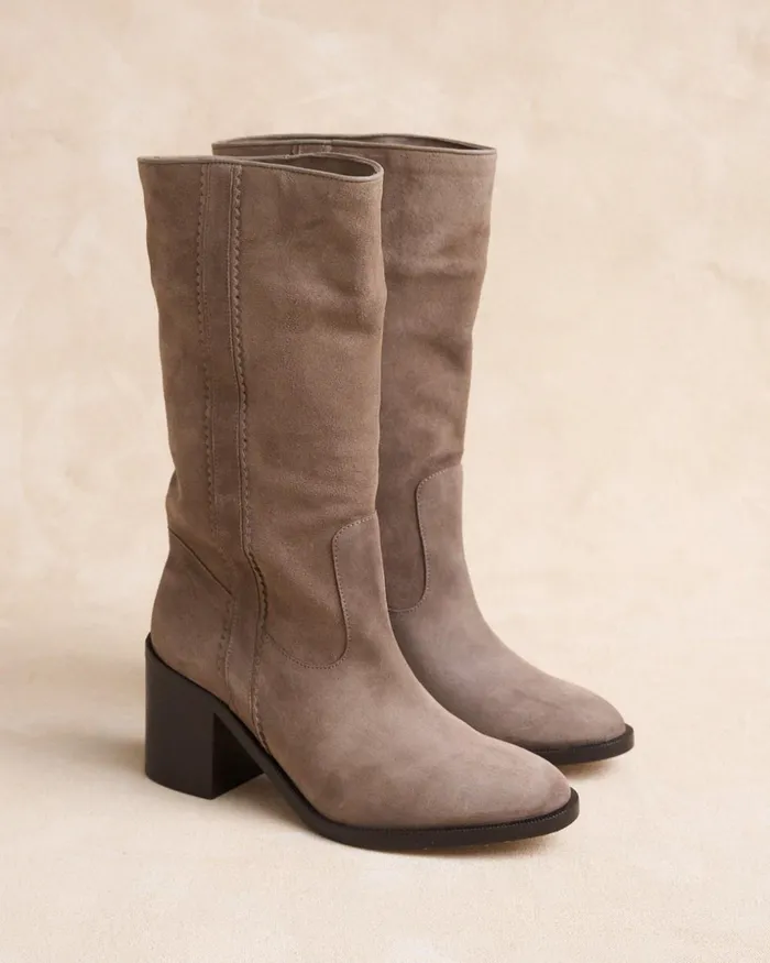 Polin Et Moi Tanita High Boots Taupe Women Boots