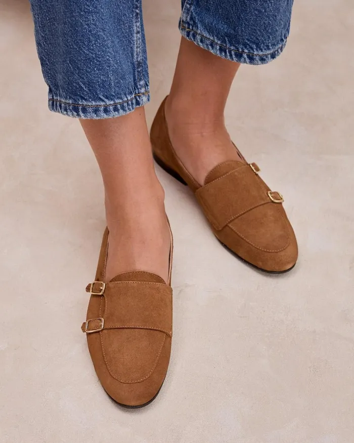 Polin Et Moi Toneria Buckle Moccasin Leather Women Moccasins Polin Et Moi Toneria Buckle Moccasin Leather Women Moccasins