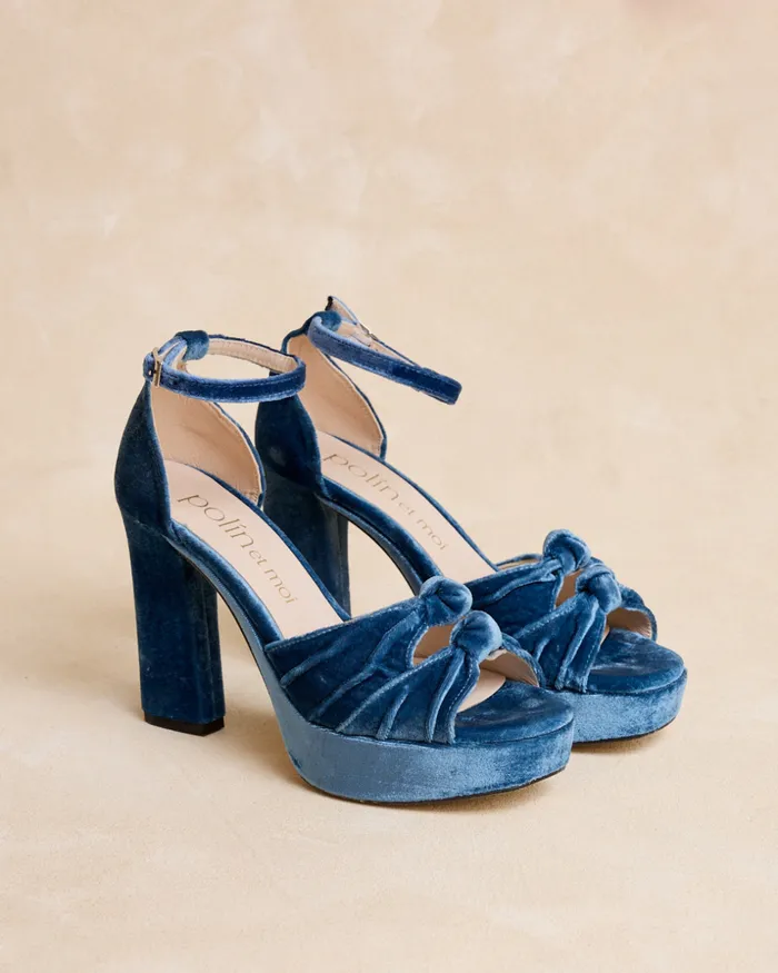 Polin Et Moi Yula Heel Shoe Cobalt Blue Women Heels Polin Et Moi Yula Heel Shoe Cobalt Blue Women Heels