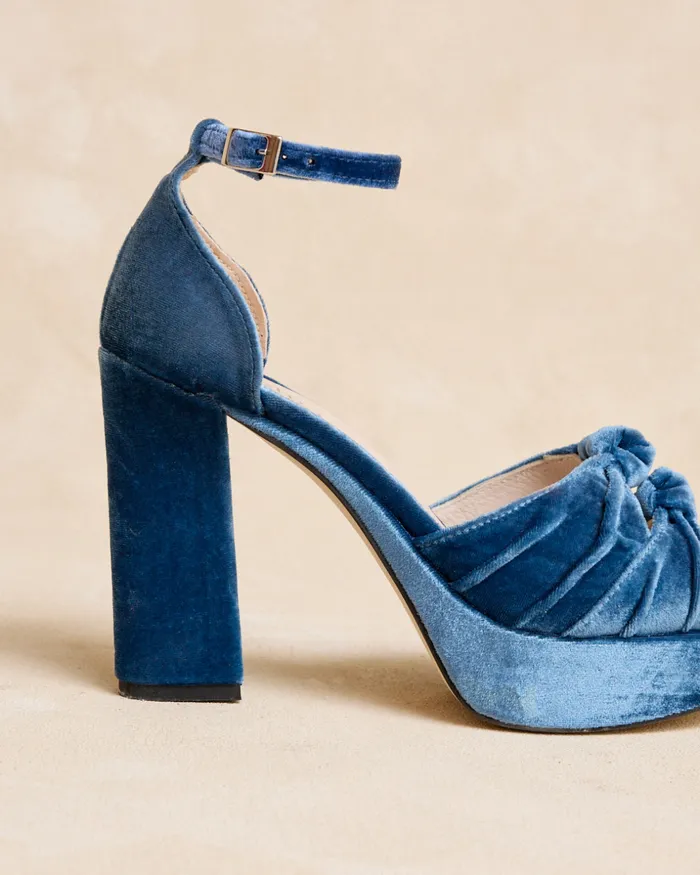 Polin Et Moi Yula Heel Shoe Cobalt Blue Women Heels Polin Et Moi Yula Heel Shoe Cobalt Blue Women Heels