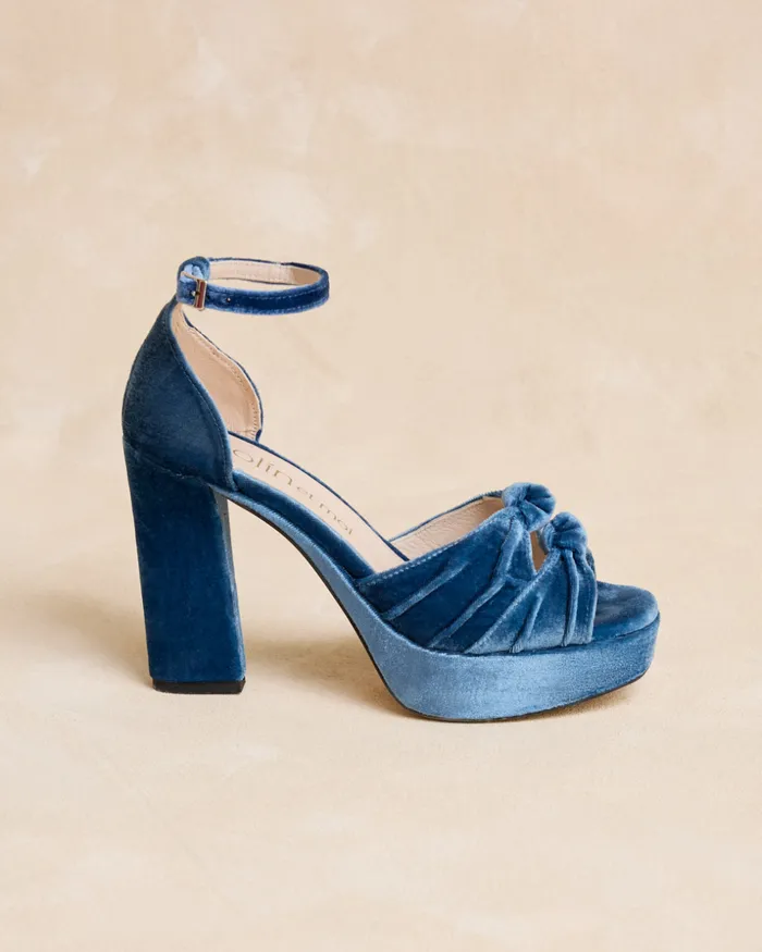 Polin Et Moi Yula Heel Shoe Cobalt Blue Women Heels Polin Et Moi Yula Heel Shoe Cobalt Blue Women Heels