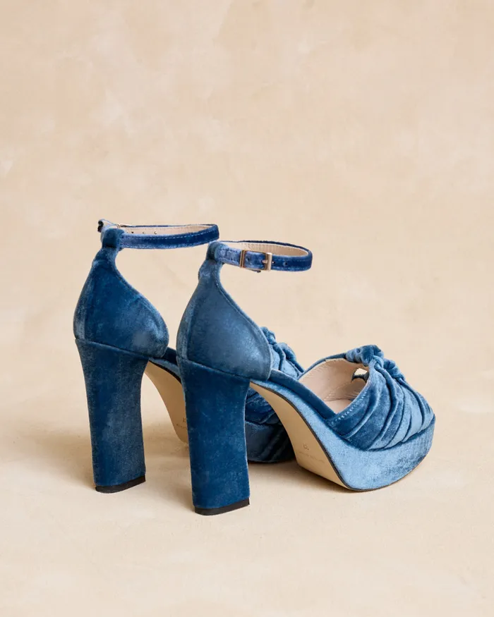 Polin Et Moi Yula Heel Shoe Cobalt Blue Women Heels Polin Et Moi Yula Heel Shoe Cobalt Blue Women Heels
