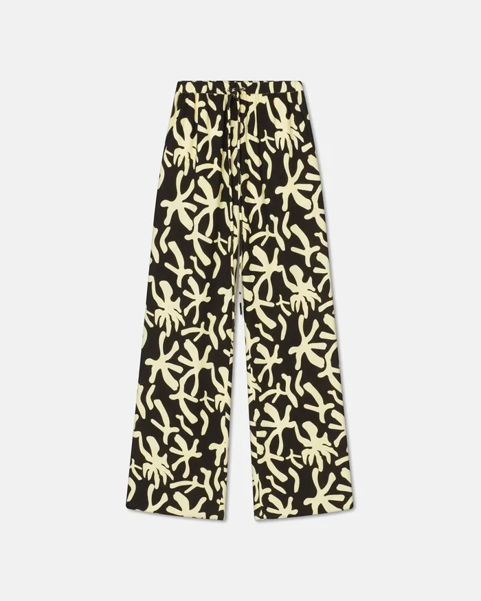 Polyka Sale Printed Crepe Pants Reef Women Nanushka Bottoms