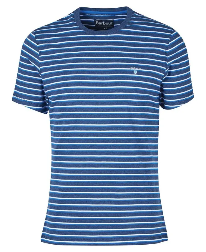 Ponte Striped TShirt Grey Marl Men Barbour TShirts