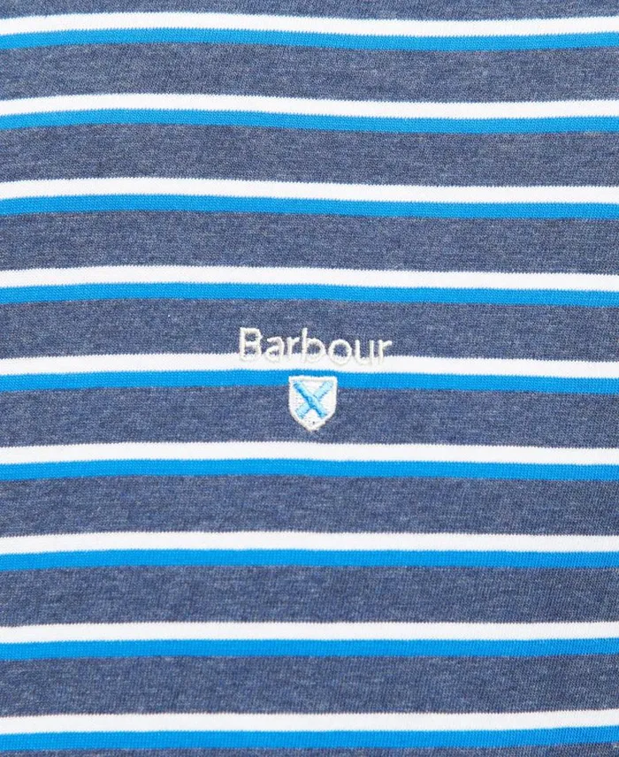 Ponte Striped TShirt Grey Marl Men Barbour TShirts