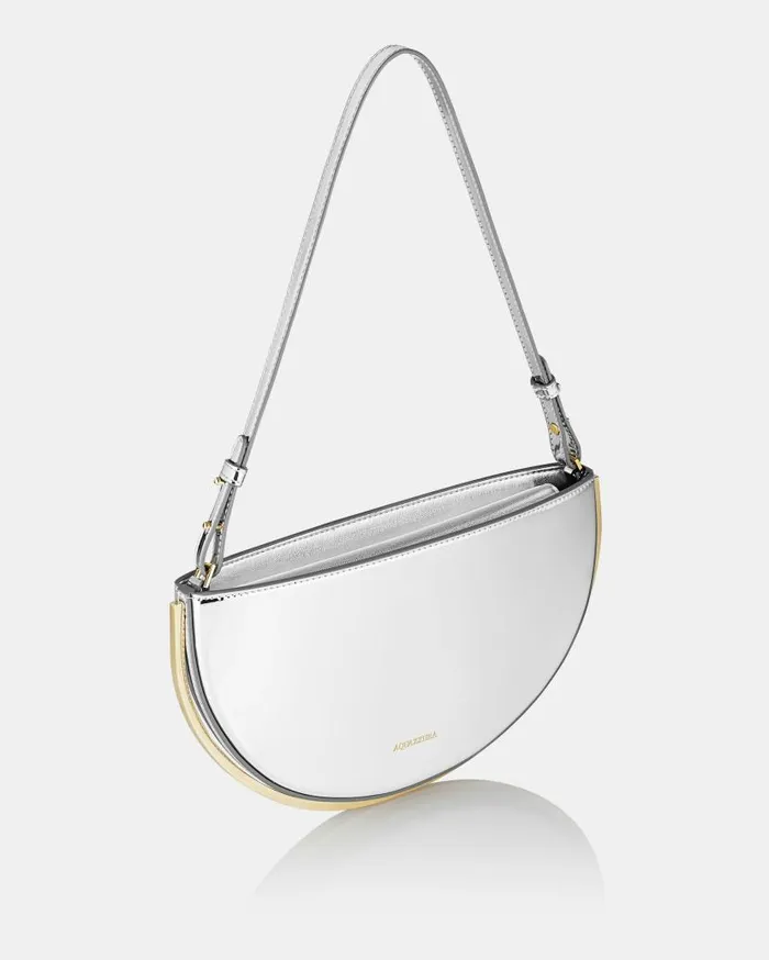 Purist Mini Pouch Silver Women Aquazzura Shoulder Bags