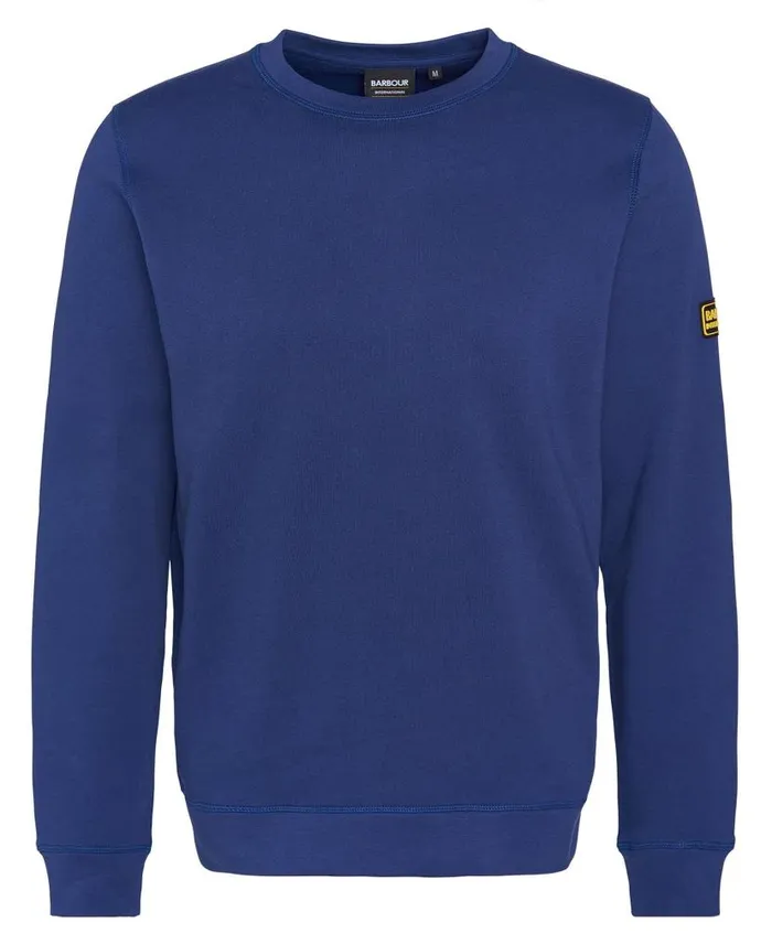Racer Badge Sweatshirt Enfield Blue Men Barbour Hoodies and Sweatshirts