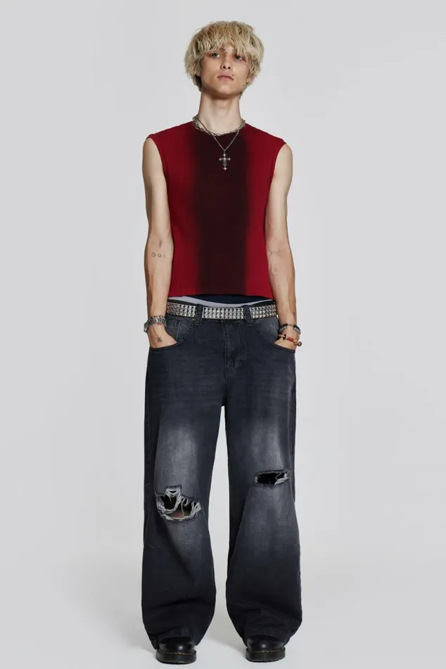 Red Glare Tank Red Men Jaded London Vests